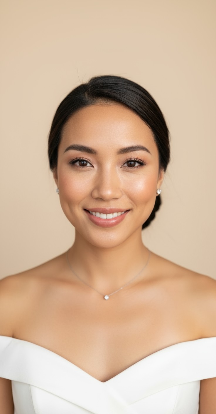 After Bridal Hair Low Bun